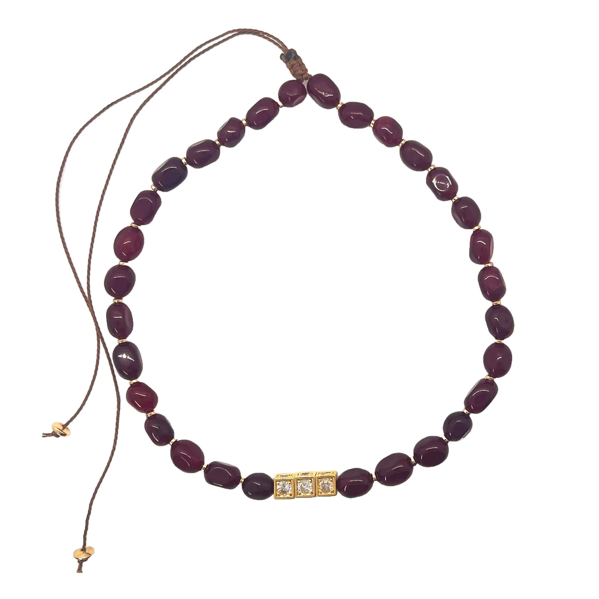 Triple cube Red Necklace