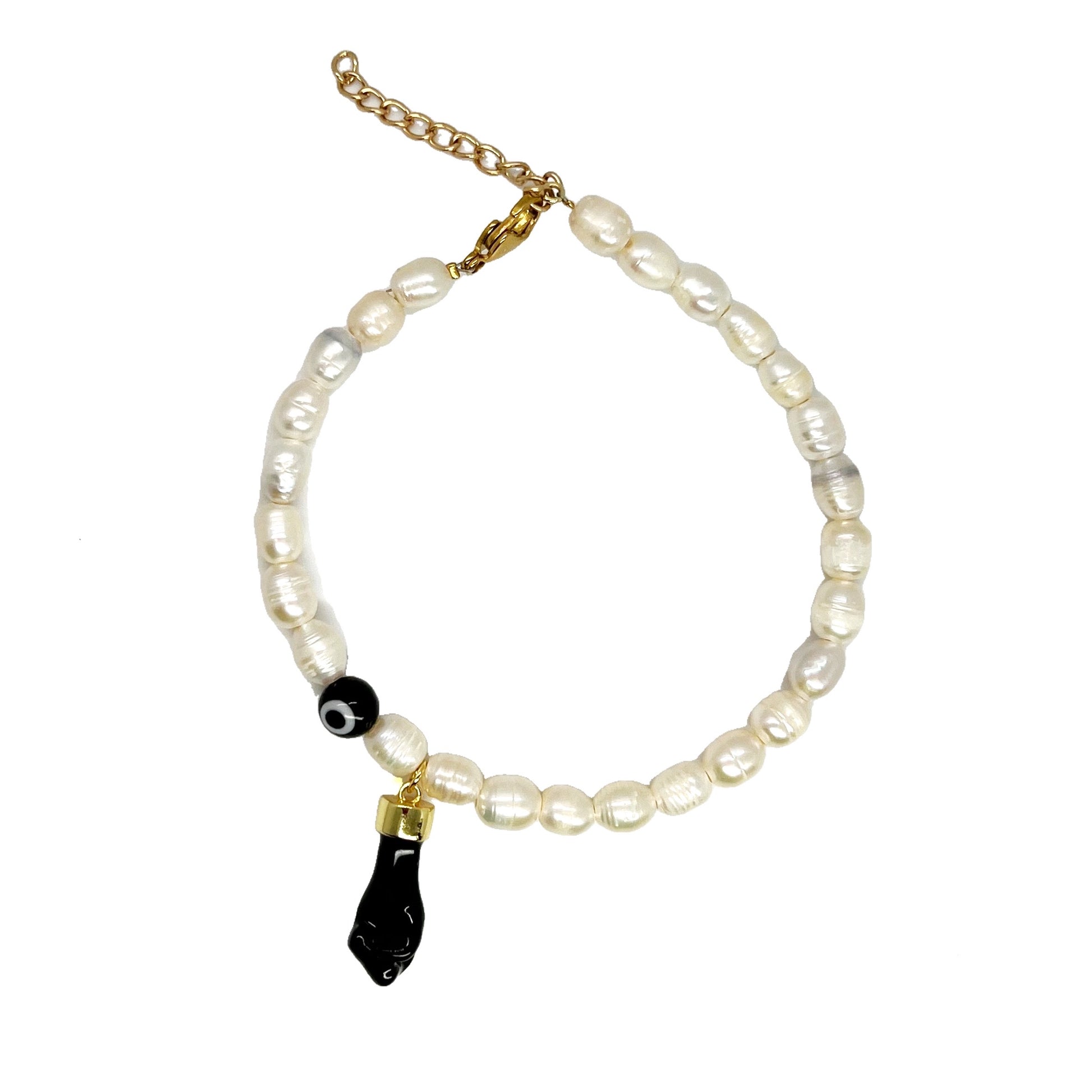 Anklet Pearls Puño Black