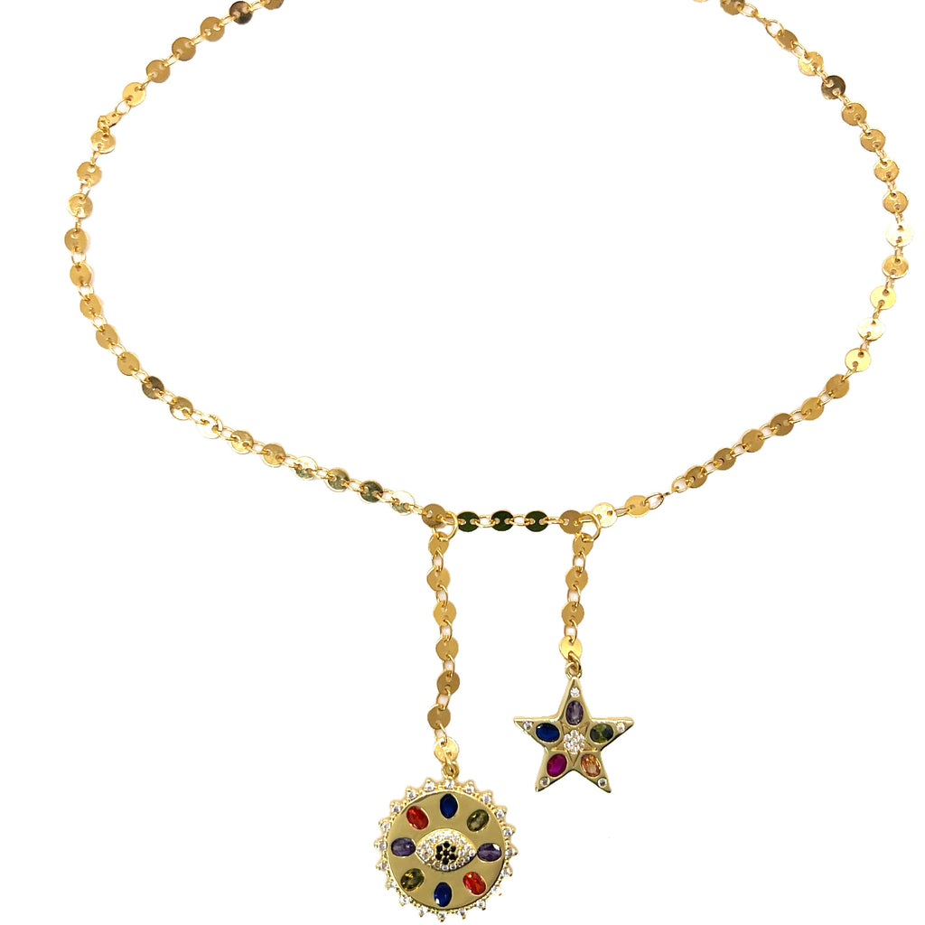 Double charms necklace