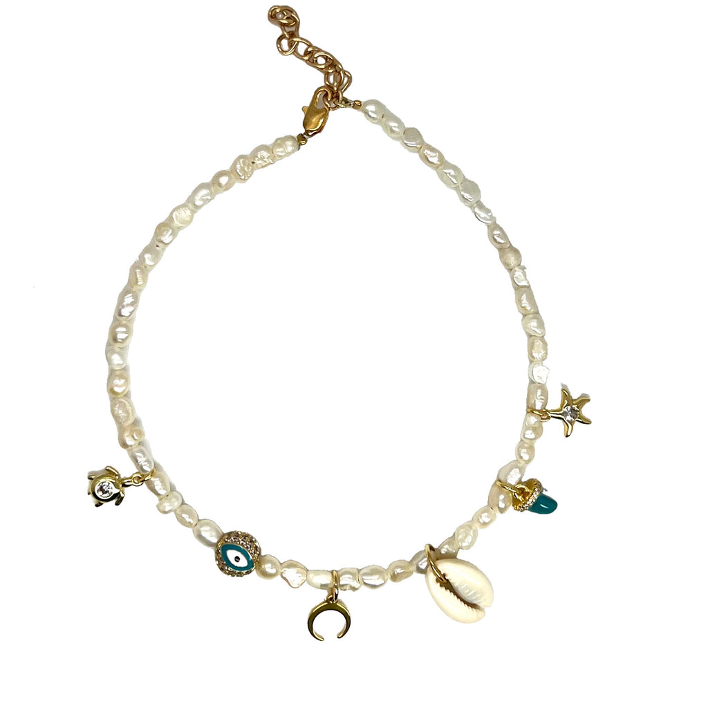 Anklet Pearls Charm