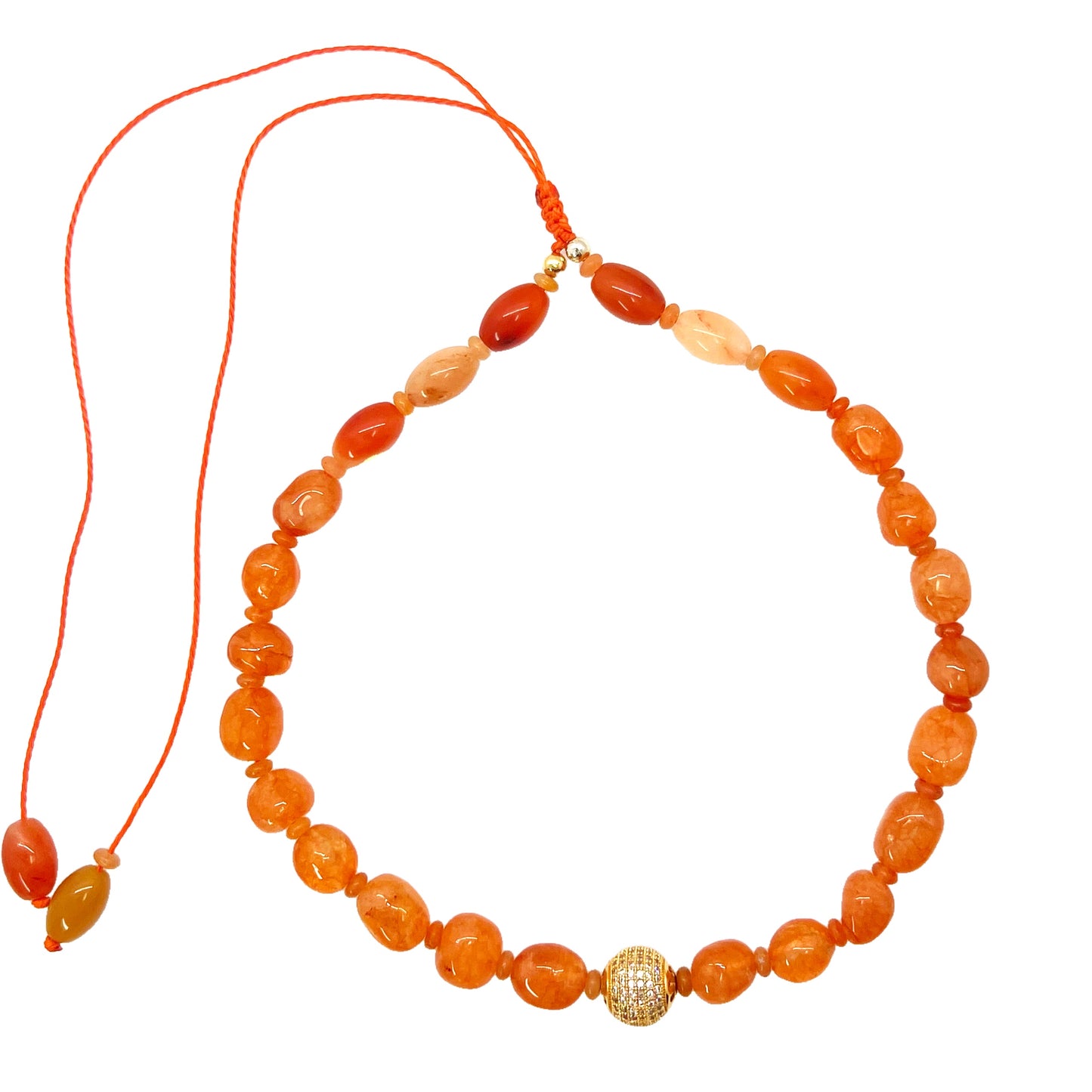 Orange Ball Necklace