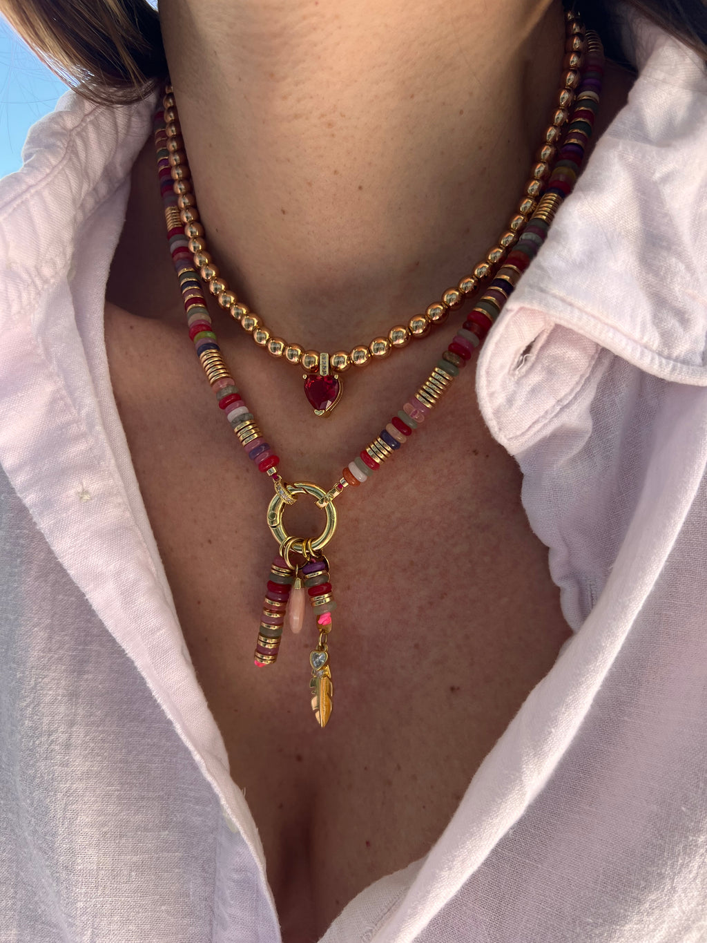Pink Heart Necklace
