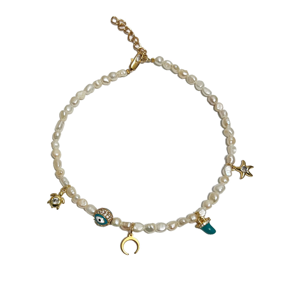 Anklet Pearls Charm