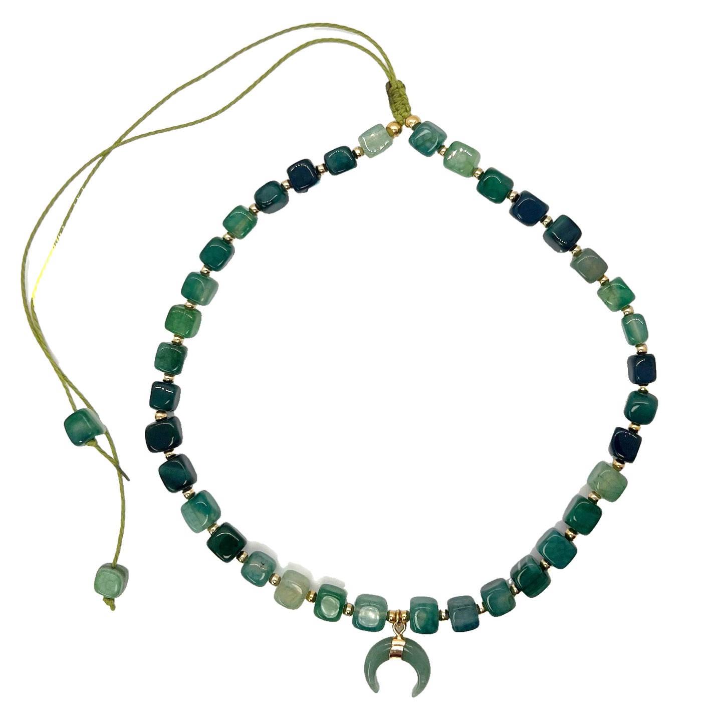 Half Moon Green Necklace