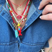 Stone fish necklace