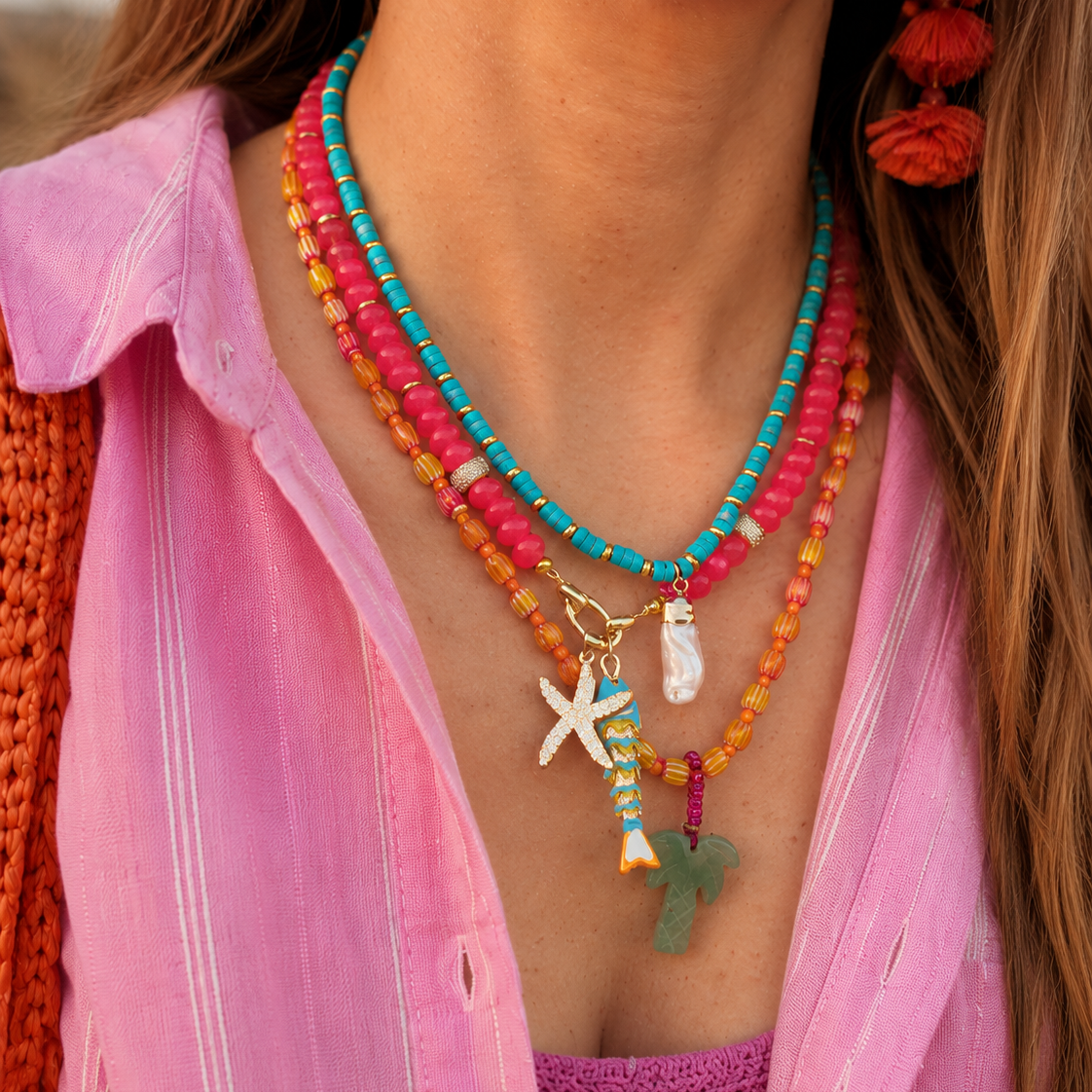 Tropical Palm Necklace
