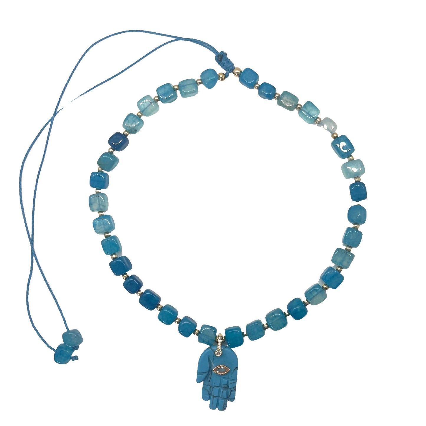 XL Hamsa Turquoise Necklace