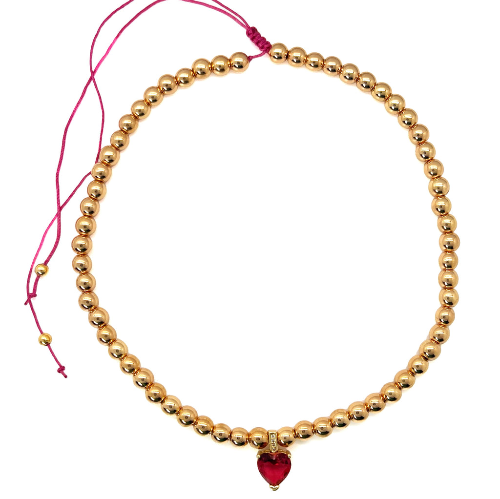 Pink Heart Necklace