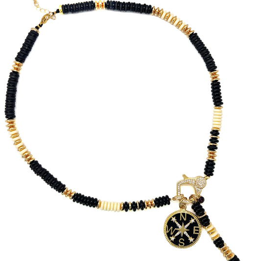Black Compass necklace
